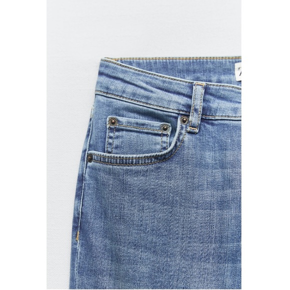 Zara ZW Low-Rise Slim Fit Flared Leg Bootcut Jeans Sz:8 NWT - Picture 13 of 13